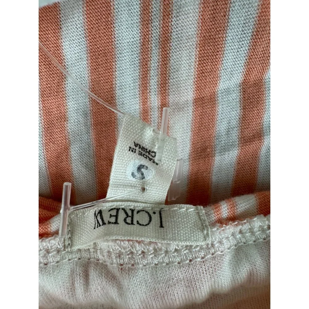 J.Crew Womens Melon Striped Halter Top NWT Size S 60% Cotton 40% Modal Elastic W - Picture 9 of 15